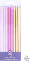 Amscan Straws Paper Pink 24pcs