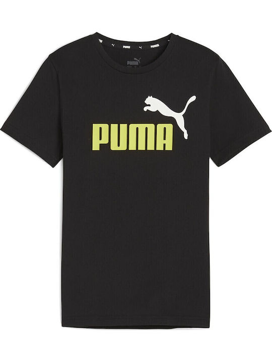 Kinderoberteile T-Shirt Schwarz-Grün
