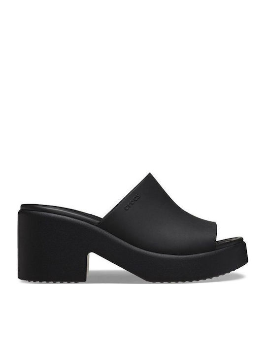Brooklyn Mules with Chunky High Heel in Black Color