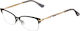 Jimmy Choo Damen Metallisches Brillengestell Schwarz JC182 OLZ