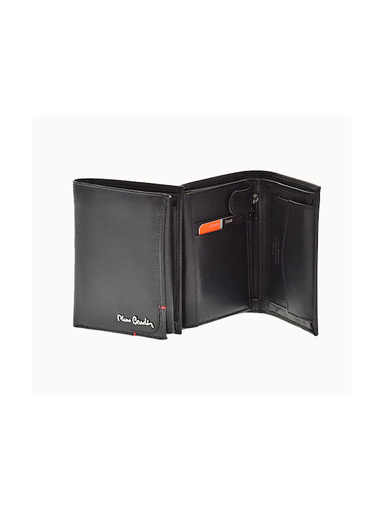 Pierre Cardin Men's Leather Card Wallet with RFID Black