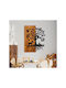 Asir Group 3D Mixed Art Nature Handmade Black Wooden Wall Decor 58x3x46cm