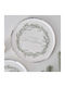 Ginger Ray Set Weihnachtliche Teller Silber D25cm. 8Stück