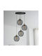 Megapap Rita Pendant Light Black for 4 Bulbs E27 35x35x70cm