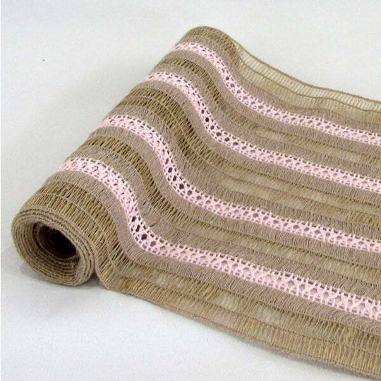Dekorationsstoff Sackleinen 28x500cm Pink - ROZ