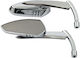 MCS Motorcycle Mirrors 2pcs Silver