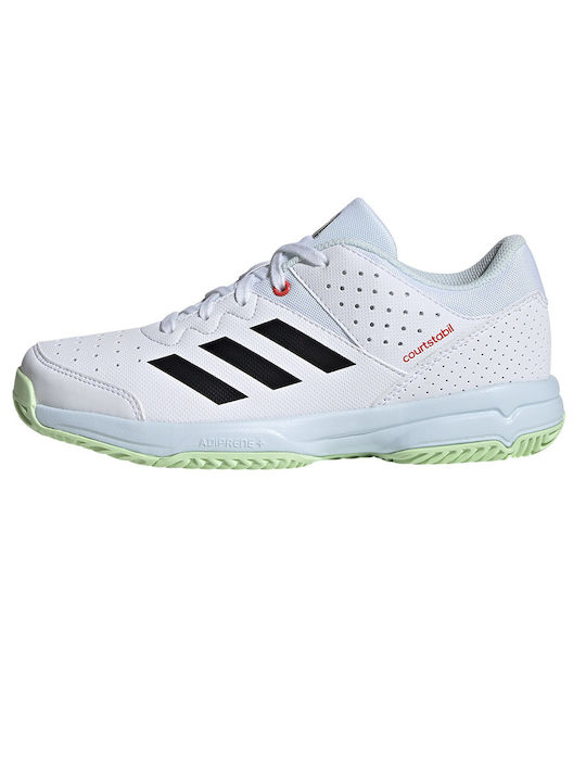 Adidas Αθλητικά Παιδικά Παπούτσια Βόλεϊ Court Stabil Jr Λευκά