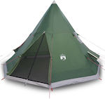 vidaXL Σκηνή Camping Πράσινη για 4 Άτομα 367x367x259εκ.