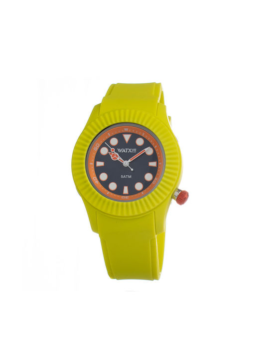 WATX & CO COWA3062-RWA5044 Rubber Strap Yellow 43mm