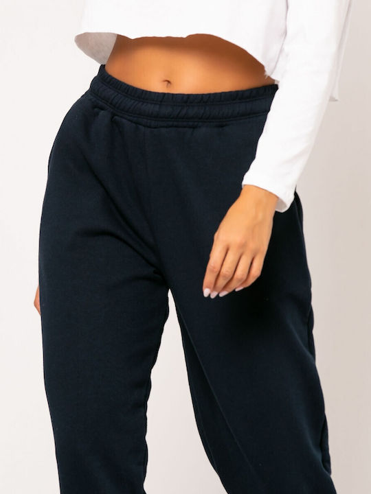 Women's hoodie pants with elastic waist Navy