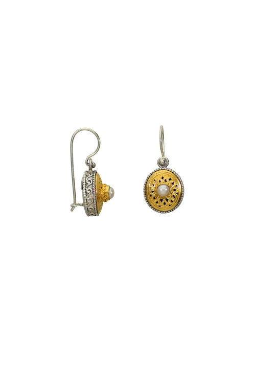 Earrings Pendants made of Silver Gold Plated