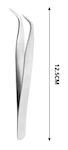 Tpster Eyebrow Tweezer with Thin Tip Silver 12.5cm 1pcs