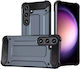 Hurtel Back Cover Silicone / Plastic Set with Glass Blue (Samsung S24+)