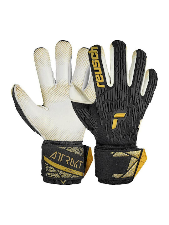 Reusch Attrakt Freegel Gold X Glueprint Finger Support Γάντια Τερματοφύλακα Ενηλίκων Μαύρα