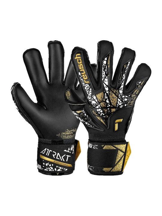 Reusch Attrakt Gold X Evo Cut Finger Support Adults Goalkeeper Gloves Black