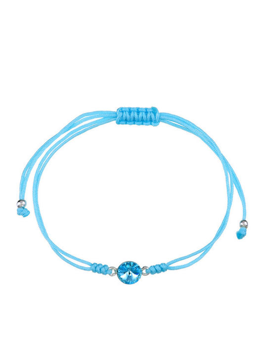 Bracelet Macrame made of Cord with Zircon