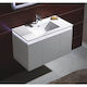 Inter Ceramic Πάγκος χωρίς Νιπτήρα Μ92xΒ47xΥ55cm ''''''Επιπλο Μπανιου Κρεμαστο Pvc Icp 9046 με φωτισμο LED''''''