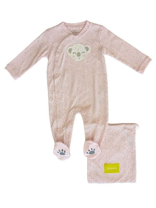 Losan Baby Bodysuit Set Long-Sleeved Pastel Pink