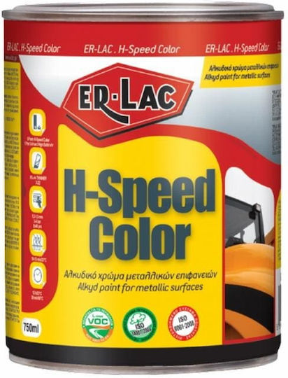 ER-LAC Βερνικόχρωμα 0.75lt Ral 9006 Ματ