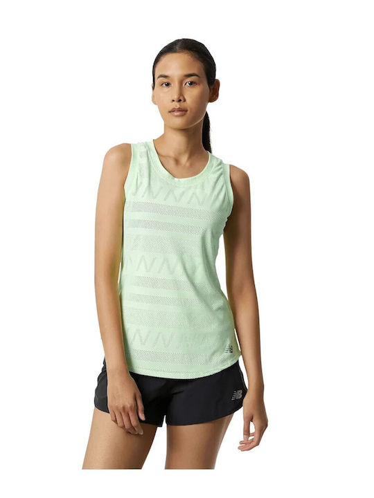 New Balance Women's Athletic Blouse Sleeveless Green