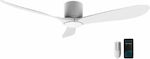 Cecotec EnergySilence Aero 5400 Aqua Connected Ceiling Fan 132cm with Remote Control White