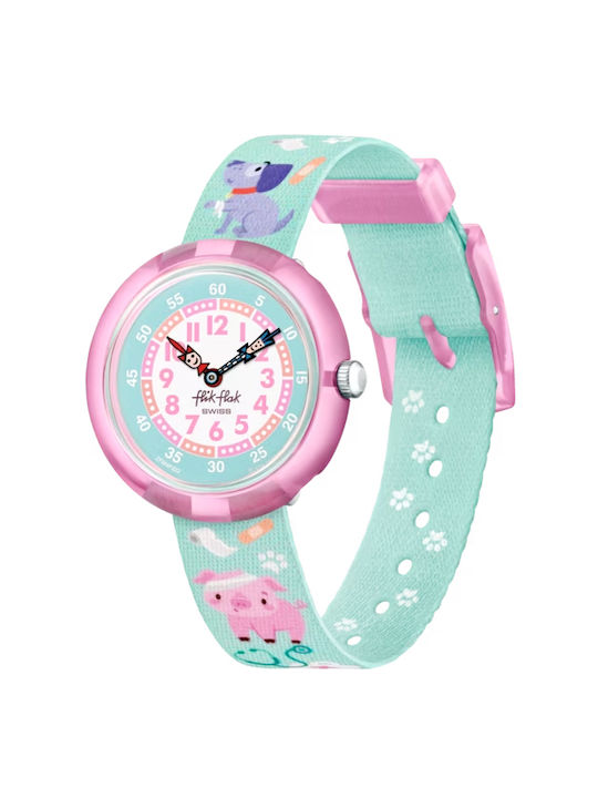 FlikFlak Kids Watch with Fabric Strap Multicolour