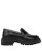 Δερμάτινα Γυναικεία Loafers σε Μαύρο Χρώμα