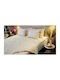 Valeria Home Pătură Single cu Umplere din Amestec de In și Mătase 140x200 cm Ecru 200 GSM