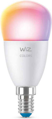 WiZ Smart Λάμπα LED 40W για Ντουί E14 και Σχήμα P45 RGB