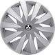 J-Tec Auto Radkappen Set Lazio mit Marke Mitsubishi 4Stück 13" Silber