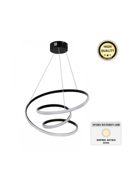 Megapap Pendul de tavan LED Negru