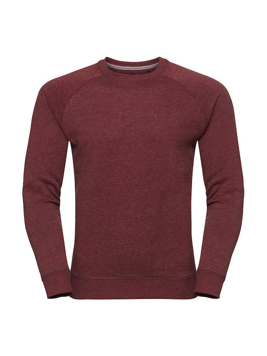 Russell Europe Men's Long Sleeve Promotional Sweatshirt Maroon Marl