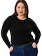 Potre Women's Long Sleeve Pullover Black