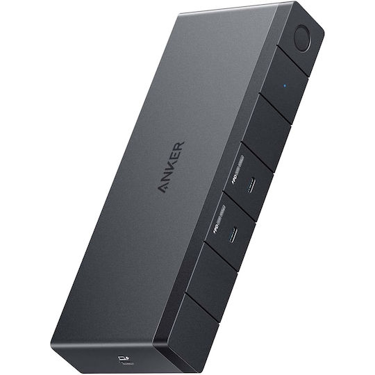Anker 568 USB-C Docking Station mit HDMI/DisplayPort 4K PD Ethernet und Verbindung 3 Monitore Schwarz