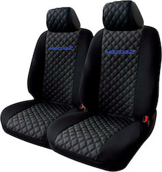Set De Capace 2 Bucăți Piele Sintetică Neagră AC-53156