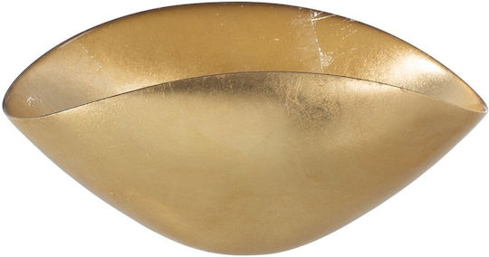 BigBuy Platou Decorativ Cristal Auriu 1buc 15x29x13buc