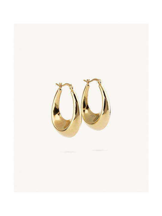 StanStefan Earrings Hoops made of Steel Gold Plated