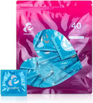 Easyglide Thin Ribbed Condoms Natural 40pcs