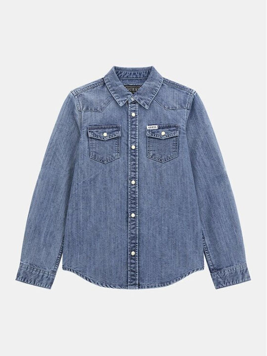 Guess Kids Denim Shirt Blue