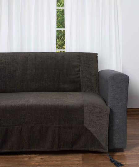 Silk Fashion Armchair Throw Chenille 180x180cm Olive Green