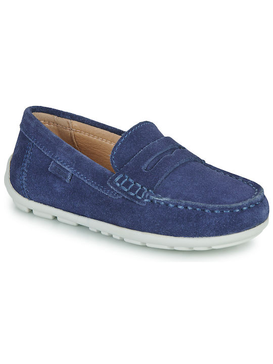 Geox Boys Slip-On Moccasins Navy Blue