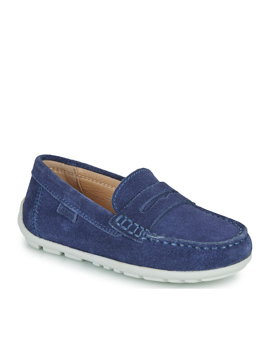 Geox Boys Slip-On Moccasins NEW FAST Navy Blue