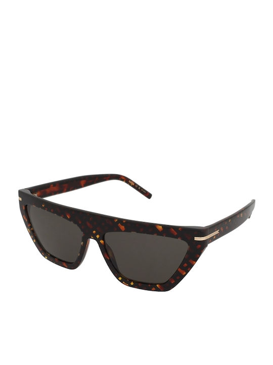 Boss Women's Sunglasses with Brown Tartaruga Pl...