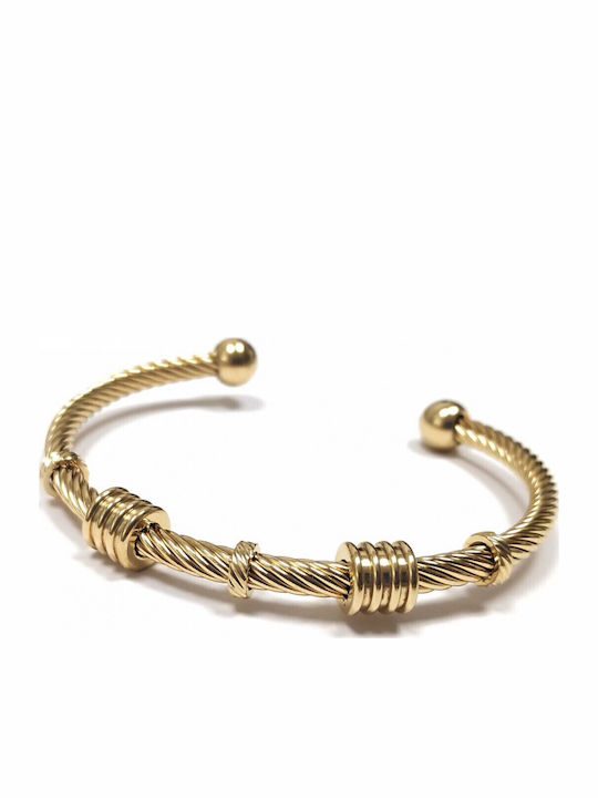 Karma Fashion Women's Bracelet Handcuffs made of Steel Gold Plated