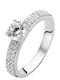 Ti Sento Einzelner Steine Ringe aus Silber mit Diamant