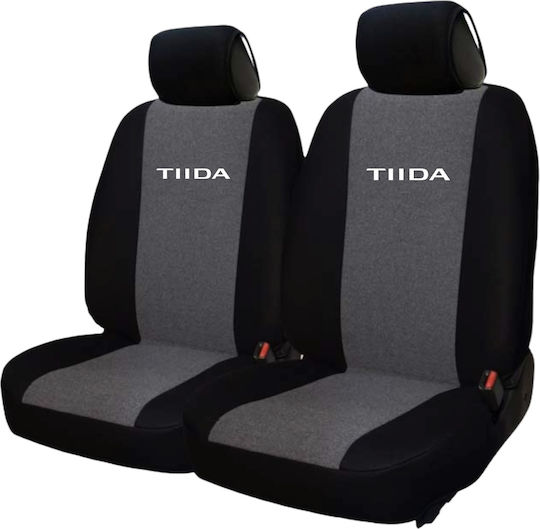 Set Autositzbezüge 2Stück Handtuch Schwarz