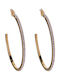 Theodora's Jewellery Σκουλαρίκια Κρίκοι από Ατσάλι Επιχρυσωμένα