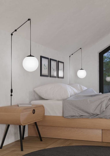 Eglo Pendant Light Black with Socket E27