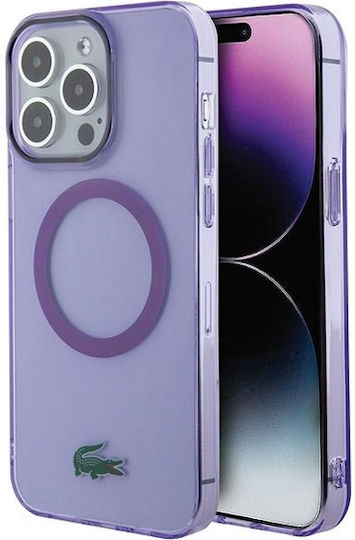 Lacoste Задна корица Пластмаса Лилав (iPhone 15 Pro)