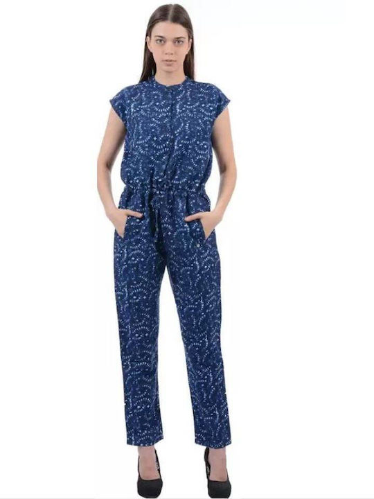 Pepe Jeans Women's Denim One-piece Suit Navy Blue